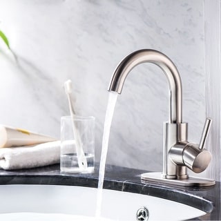 Brushed Nickel Centerset Bathroom Faucet