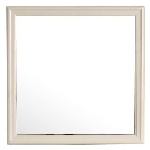 Offex 38 in.x 38 in. Classic Square Wood Framed Dresser Mirror - Beige - 1"L x 38"W x 38"H