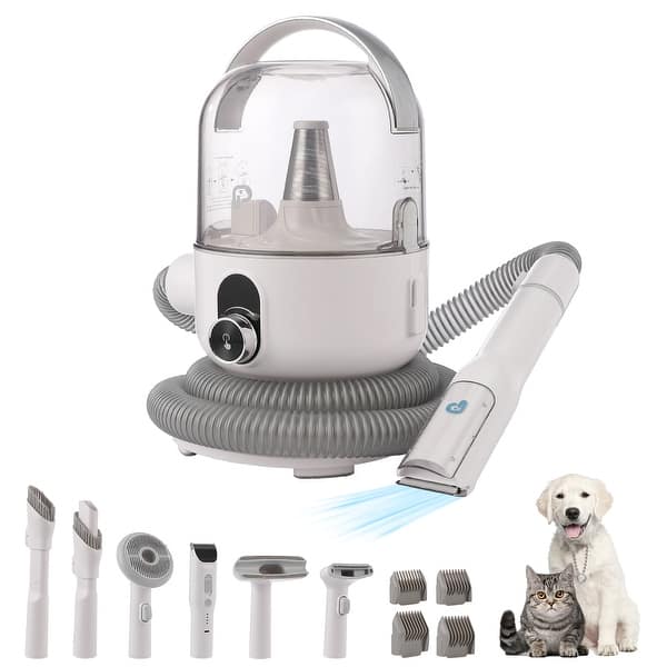 slide 2 of 30, Pet Grooming Vacuum,Pet Grooming Kit & Vacuum Suction 99% Pet Hair Grey