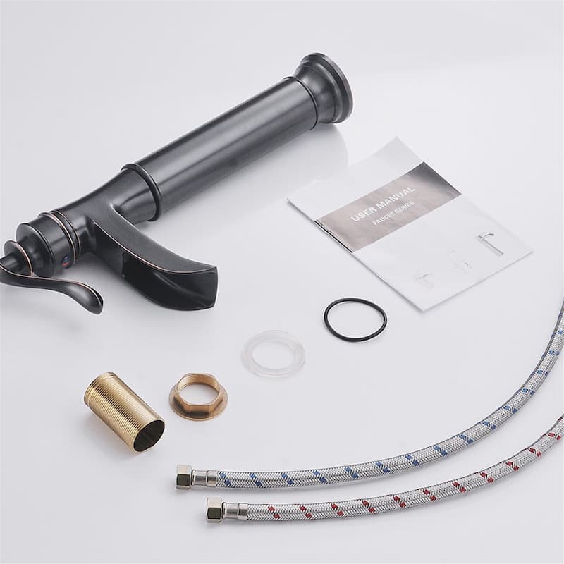 Single Hole Bathroom Sink Faucet with Drain