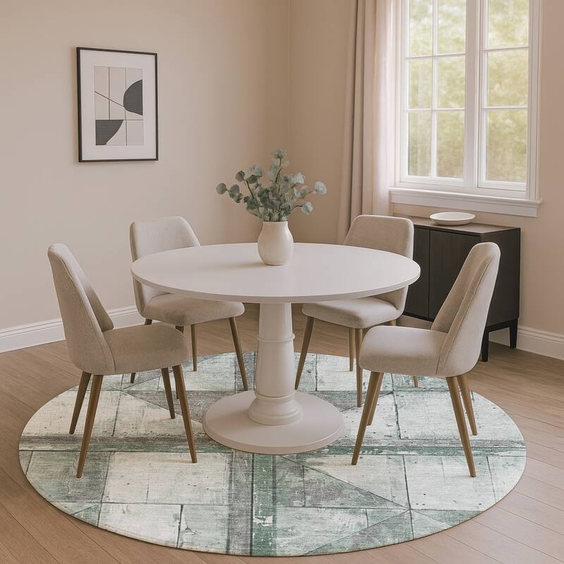 Premium Washable Super Soft Contemporary Geo Mayfield Rug - Sage - 8' x 8'