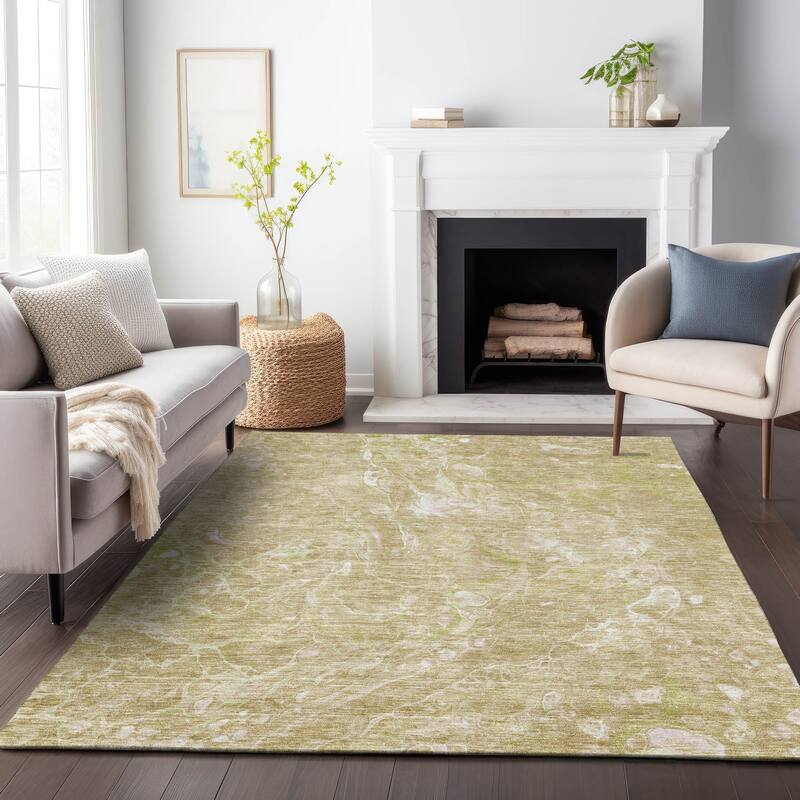 Premium Washable Super Soft Abstract Motion Mayfield Rug - Beige - 8' x 10' - Rectangle