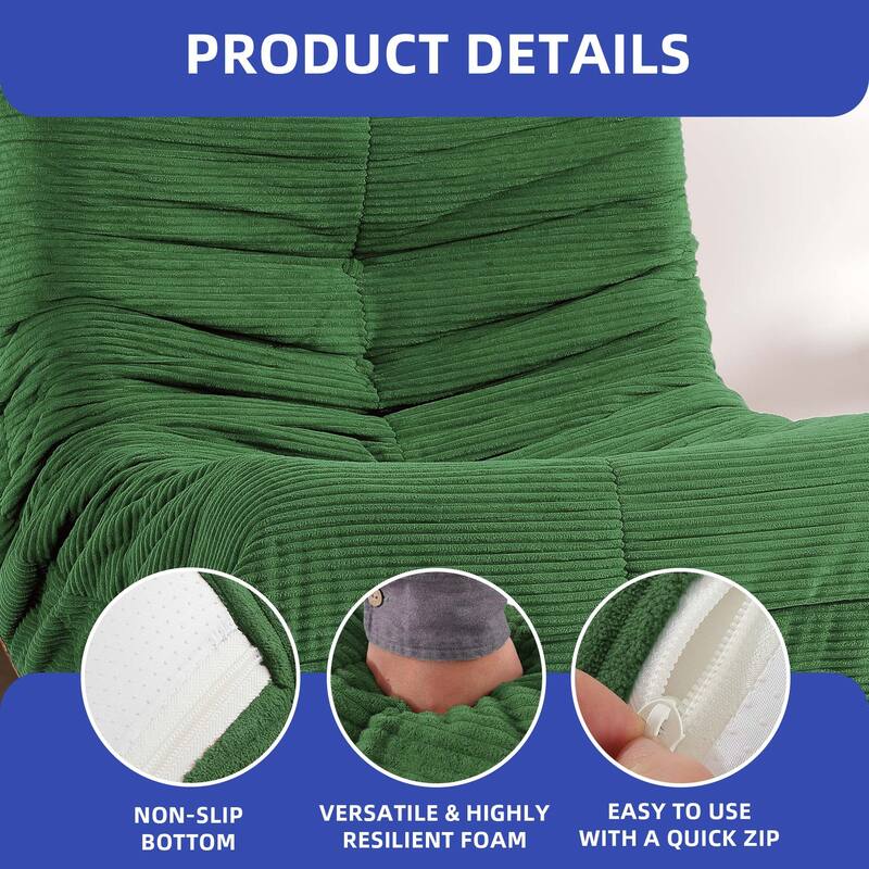 Moasis Cordury Fireside Bean Bag Chairs with Memory Foam for Adults