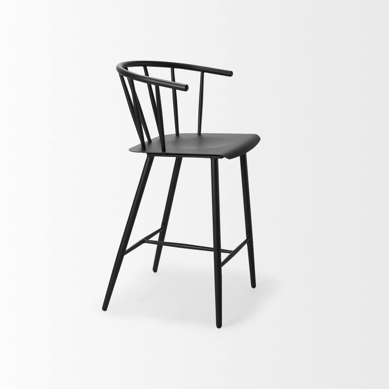 Colin Black Metal Counter Stool - 21.2"W x 21.2"D x 38.1"H