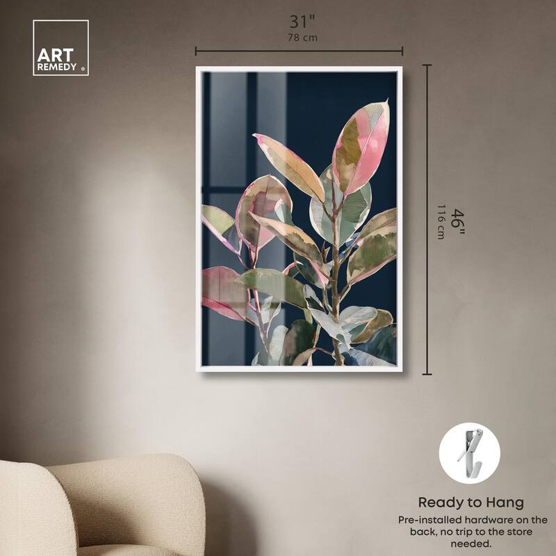 Fuchsia Frond II Shadowbox by Art Remedy