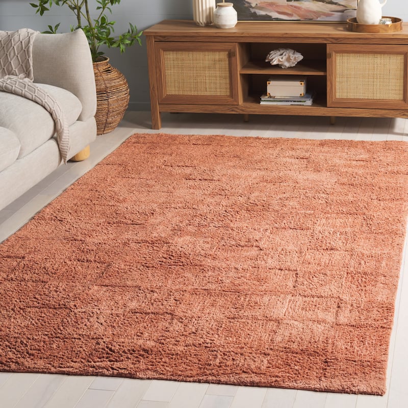 SAFAVIEH Handmade Easy Aygul Care Machine Washable Rug - 5' x 8' - Rust - Rectangle