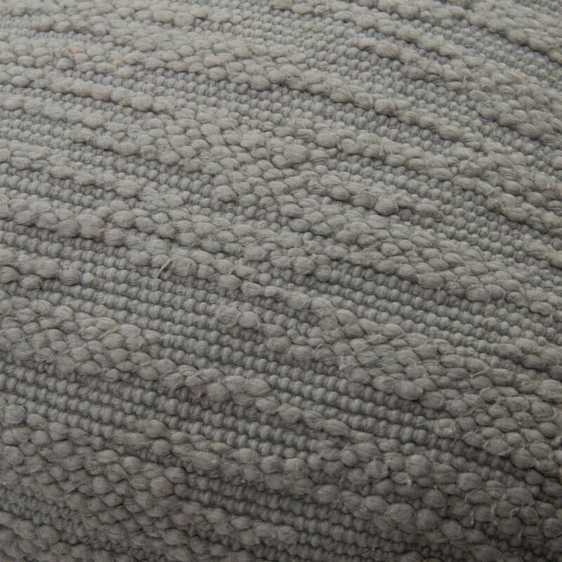 Rizzy Home Woven Dimensional Solid Throw Pillow - Down - Grey