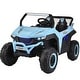 preview thumbnail 18 of 93, 24V Kids Ride-On UTV with 4WD, Parent Control, Double Seat, Easy-Drag, Soft Braking & Shock Absorbers Light Blue