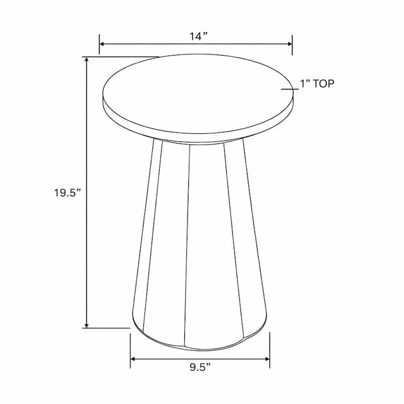 Trevo Round Solid Wood Side Table with Pedestal Base by East at Main