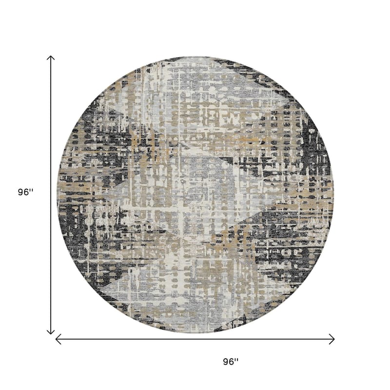 HomeRoots Geometric Transitional Rectangle Outdoor Rug