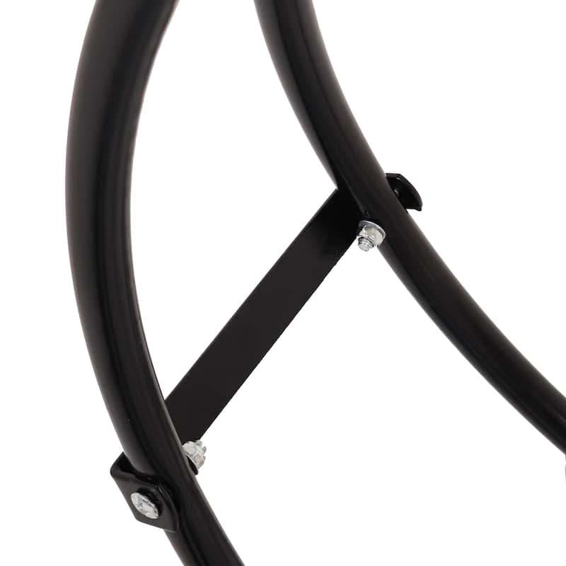 Sunnydaze Firewood Log Hoop Black Steel Easy Access Storage - Multiple Sizes