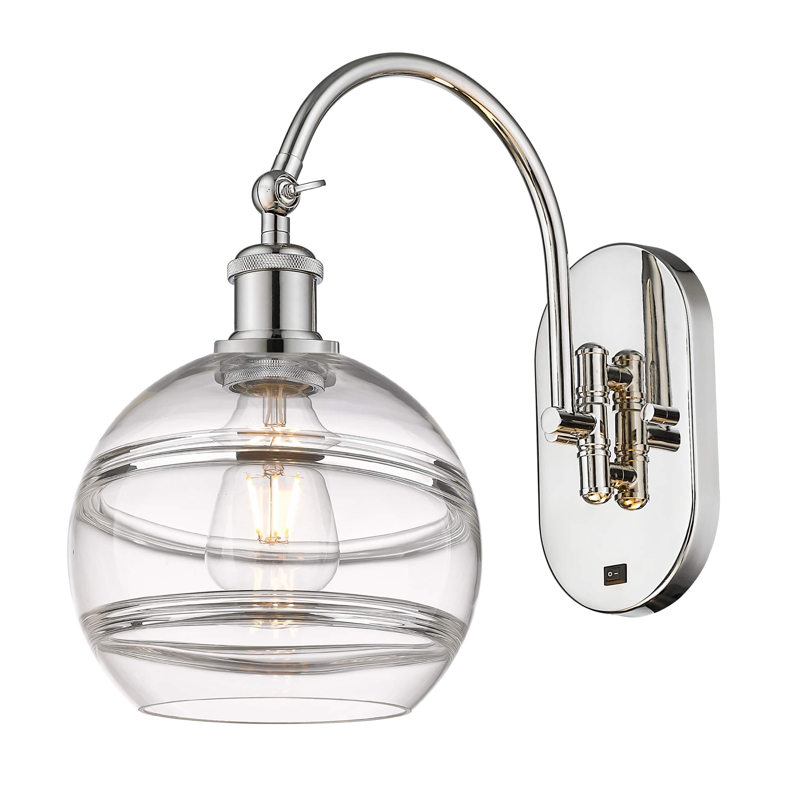 Option Clear Shade / Polished Nickel