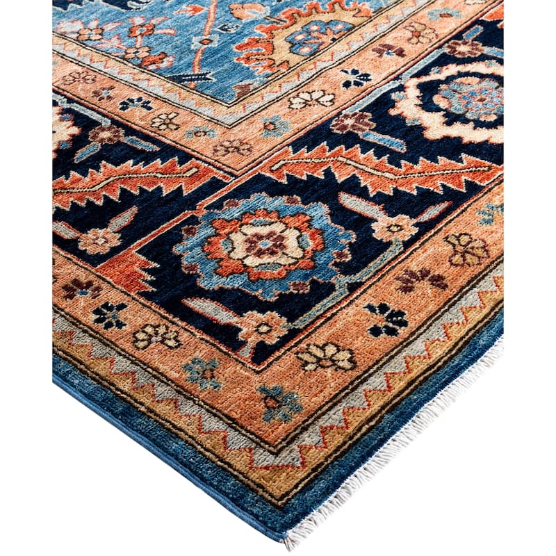 Serapi One-of-a-Kind Hand-Knotted Area Rug - Blue - 9' 10" x 13' 9"