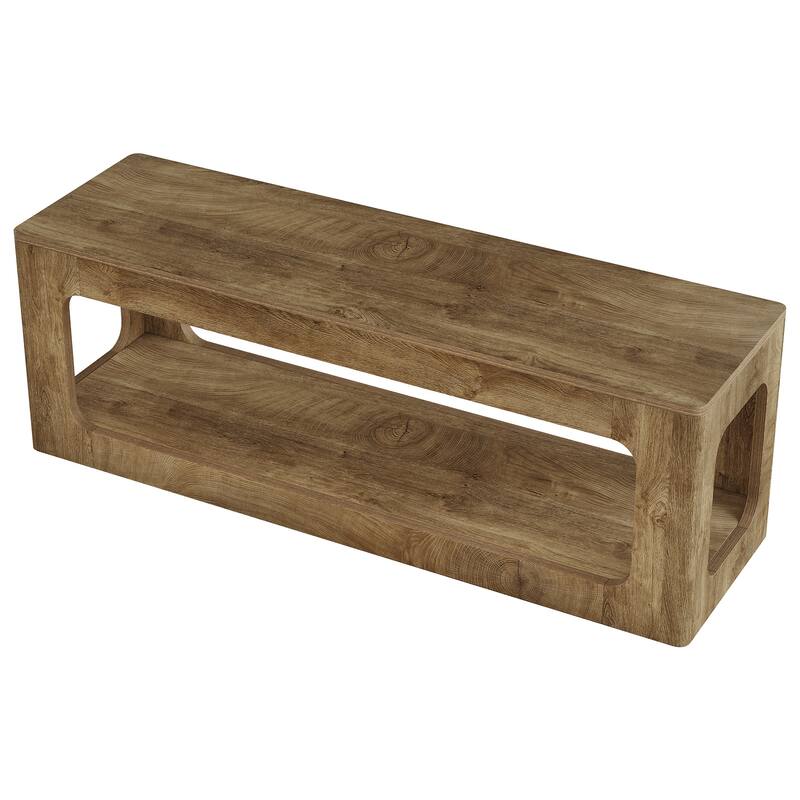 63-Inch Entryway Table with Storage Shelf, 2-Tier Sofa Console Table for Living Room, Hallway, Foyer