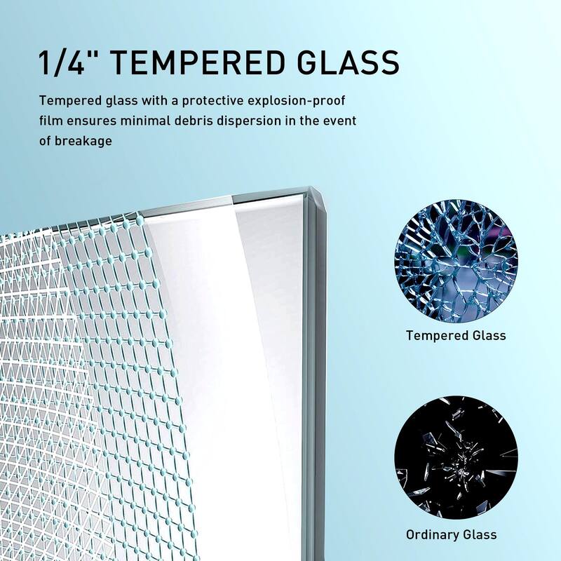 Frameless Shower Door Soft-closing Single Sliding - Gold