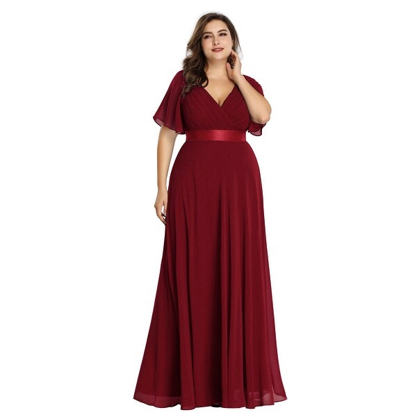 plus size chiffon evening gowns
