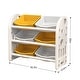 preview thumbnail 31 of 40, Kids Toy Storage Cabinet Organizer with 6 Bins and HDPE Shelf