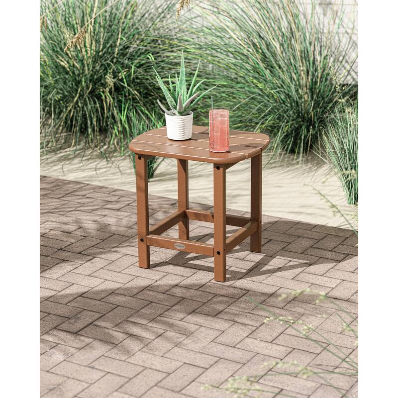 POLYWOOD South Beach Plastic 18 inch Outdoor Side Table