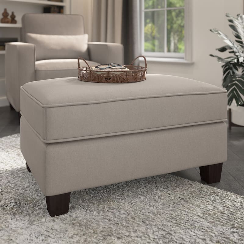 Bush Furniture Stockton Large Upholstered Storage Ottoman