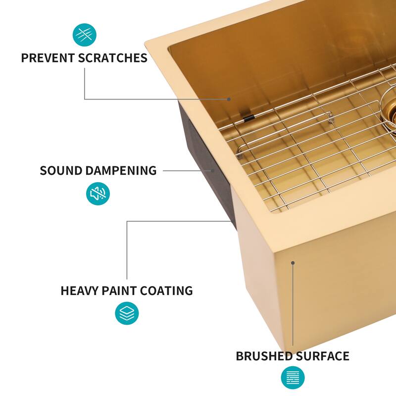 Farmhouse 16 Gauge Single Bowl Stainless Steel Kitchen Sink