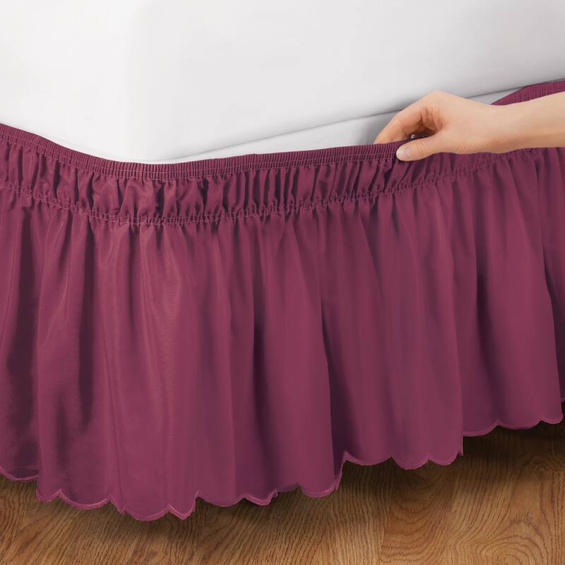 Scalloped Wrap Ruffle Bedskirt