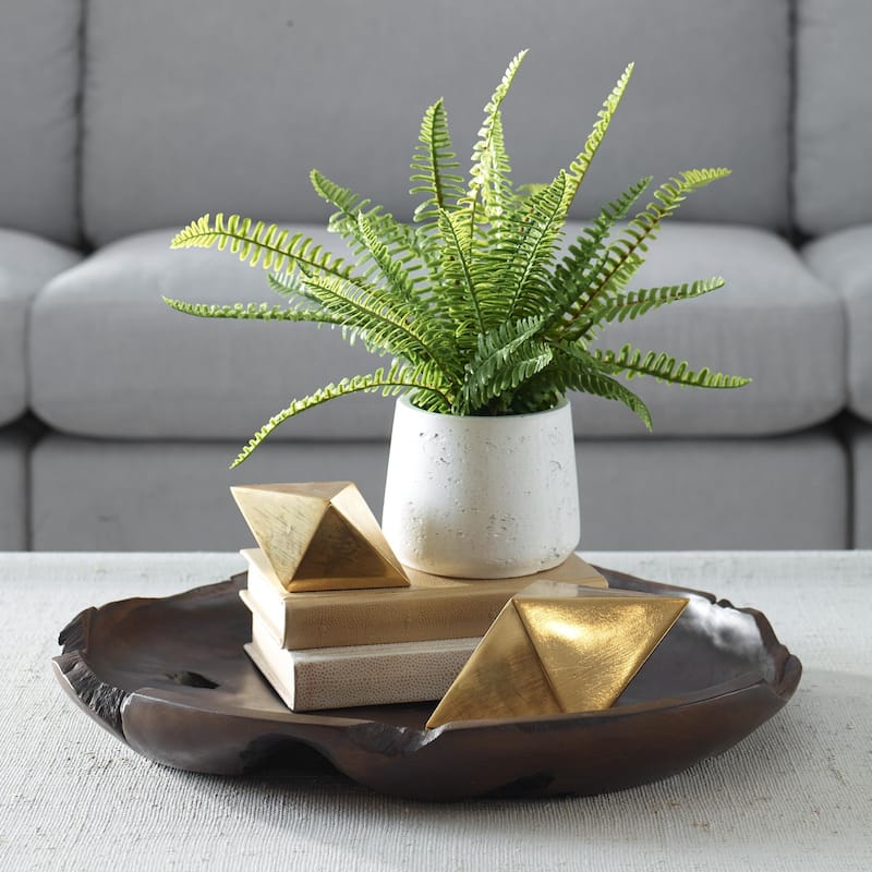 Uttermost 60238 Boston Fern 14" Tall Ceramic Faux Flora Planter