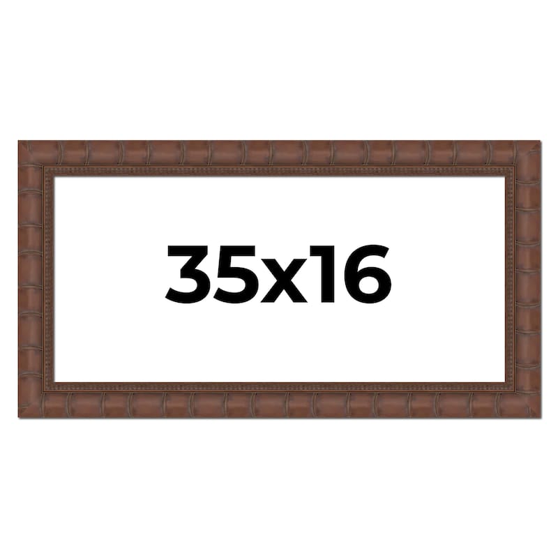 35x16 Frame Pewter Solid Wood Picture Frame Width 1.625 Inches | Interior Frame Depth 0.6875 Inches