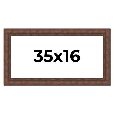 35x16 Frame Pewter Solid Wood Picture Frame Width 1.625 Inches | Interior Frame Depth 0.6875 Inches
