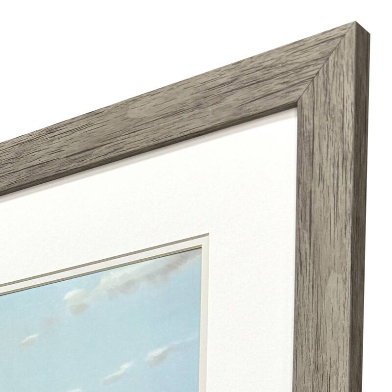 HomeRoots Set Of Two Land and Sea Brown Framed Wall Art