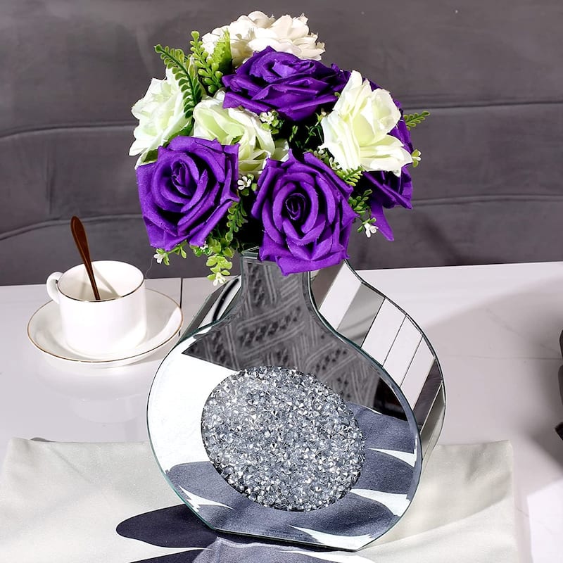 Flower Vase Mirrored Decorative Vase