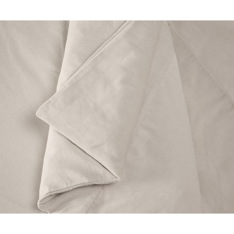 Brooklyn Loom Matte Cotton Velvet 3 Piece Duvet Cover Set