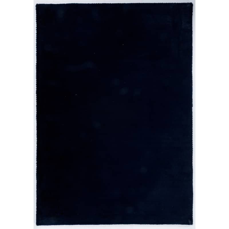 Rabbit-Collection Thick Faux-Fur Area Rug - 2'4'' X 7'6'' - Navy