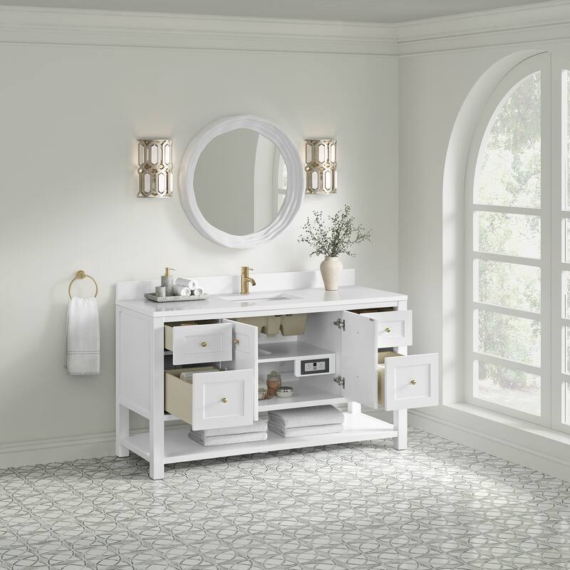 Breckenridge 60" Single Vanity, Bright White - 60S
