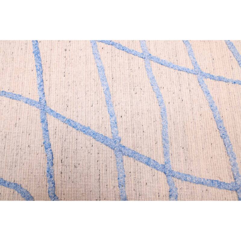 ECARPETGALLERY Hand Loomed Loreto Ivory Silk, Wool Rug - 5'4 x 7'7