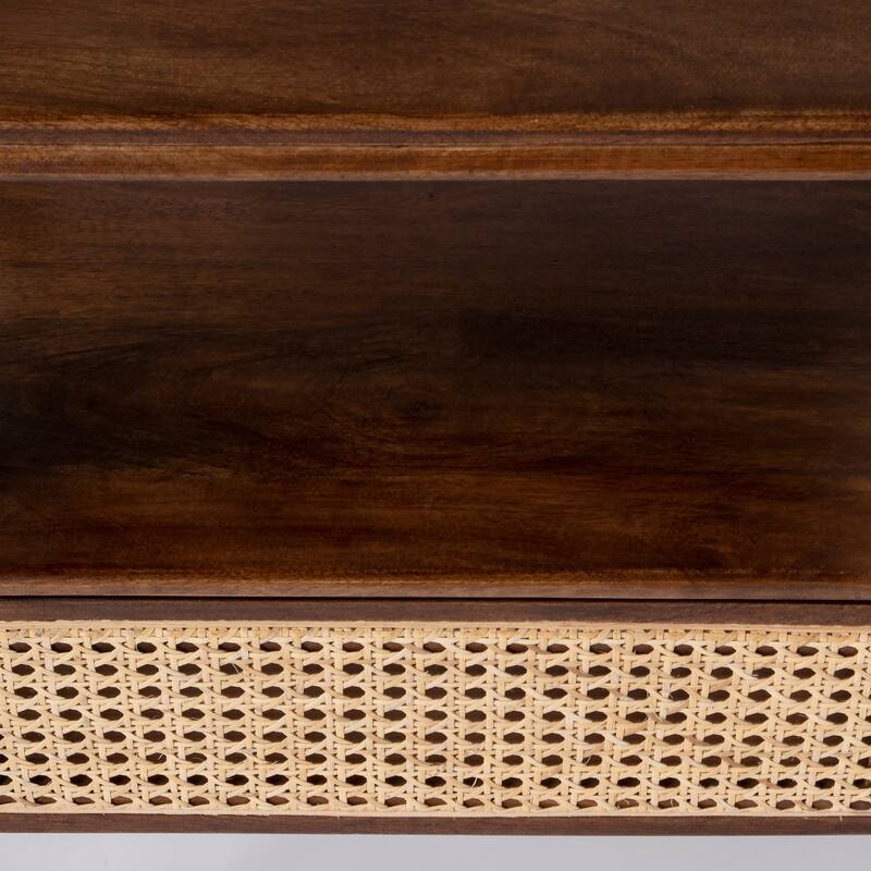 Vardo 1 Drawer Cane Nightstand