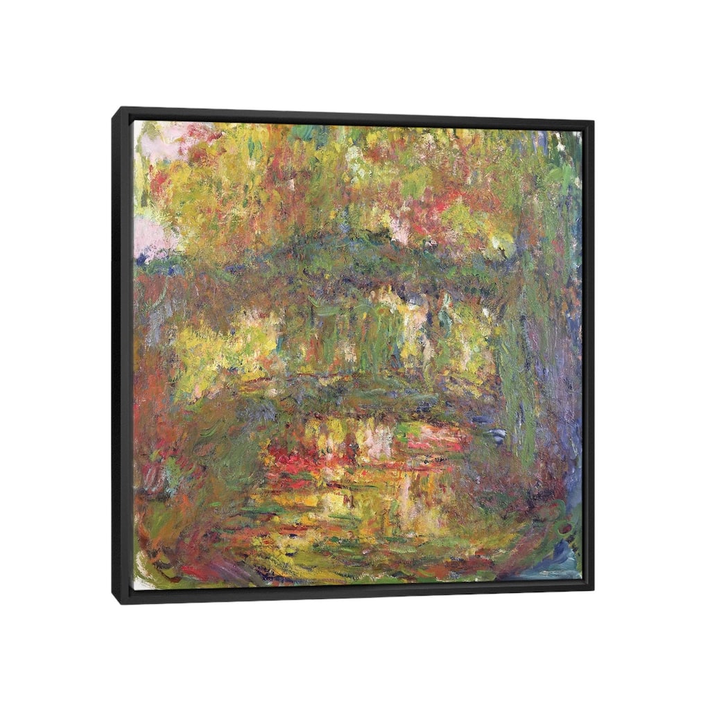 iCanvas "The Japanese Bridge at Giverny, 1918-24 " by Claude Monet Framed Canvas Print