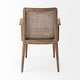 preview thumbnail 4 of 21, Clara Cream Fabric Seat with Cane Back and Light Brown Solid Wood Frame Dining Chair