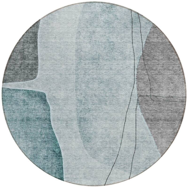 HomeRoots Abstract Transitional Rectangle Outdoor Rug