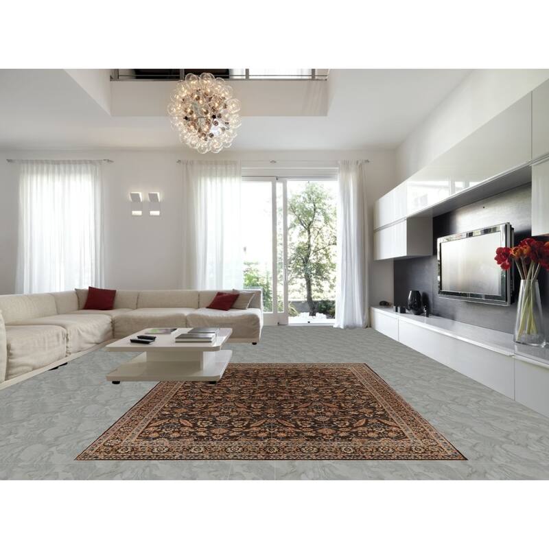 All-Over Brown Mood Persian Vintage Area Rug Handmade Wool Carpet - 8'5"x 12'0"