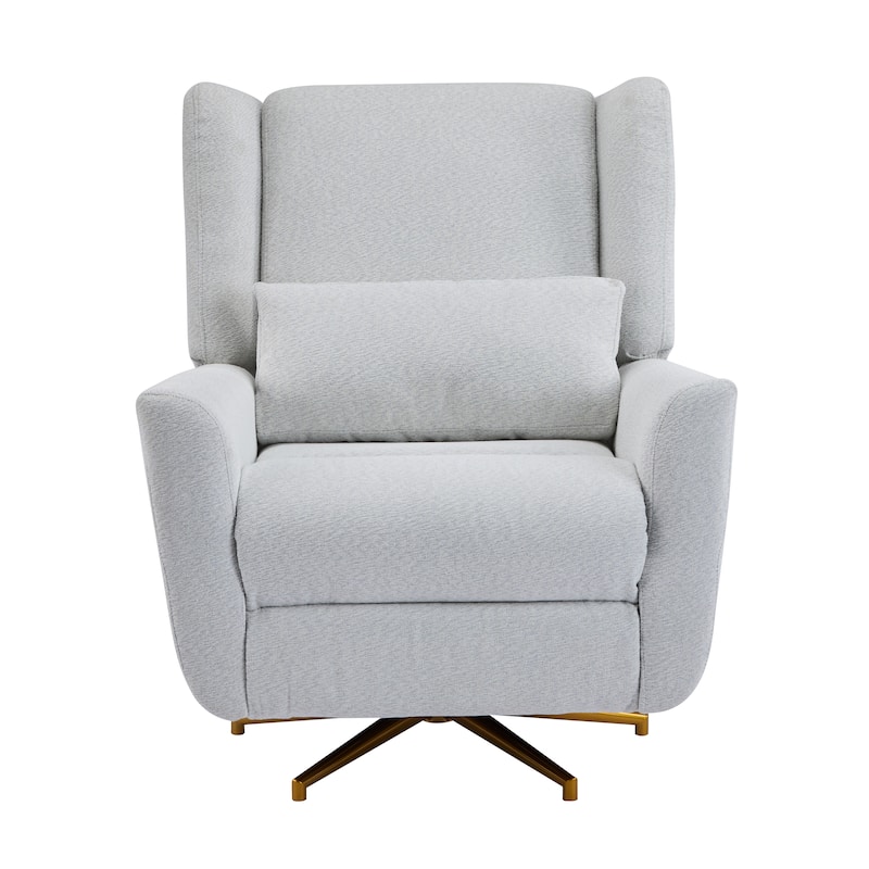 Christopher Knight Home - Starling Power Swivel Recliner With Gold Metal Base