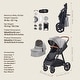 preview thumbnail 19 of 35, Oxford Aluminum Stroller with Bassinet and Adjustable Canopy - 35.4” L x 25.8” W x 43.9” H