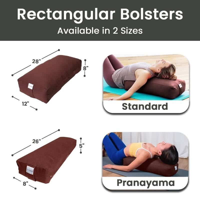 Sol Living Rectangular Yoga Bolster Meditation Cushion - Cotton