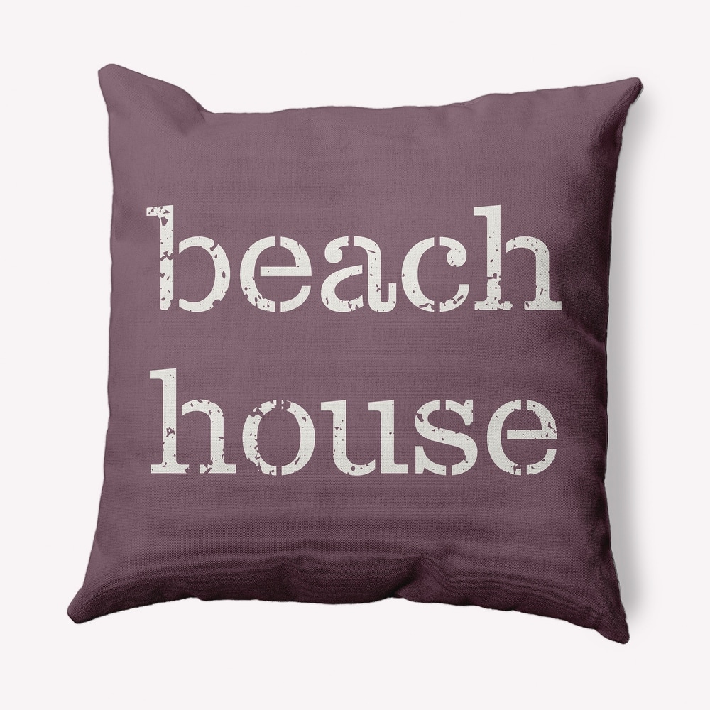 Beach House Nautical Indoor/Outdoor Throw Pillow