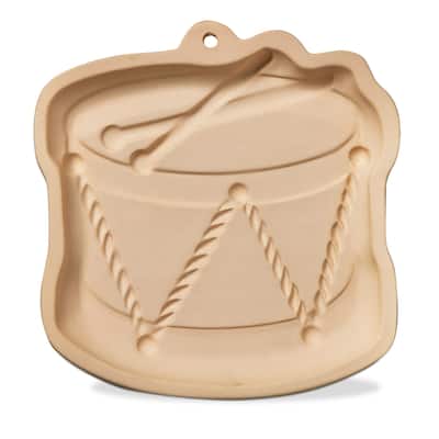 Drum Cookie Mold Stoneware Cookie Mold Stamp Decoration