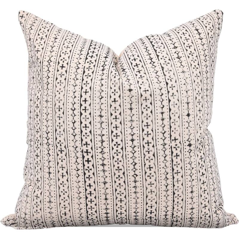 Fabdivine Cotton Floral Block print pillow Cover - Pillow Covers - 16" x 16"