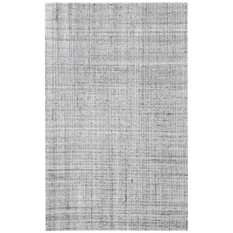 SAFAVIEH Handmade Abstract Mentore Modern Viscose Rug - 4' x 6' - Grey/Black