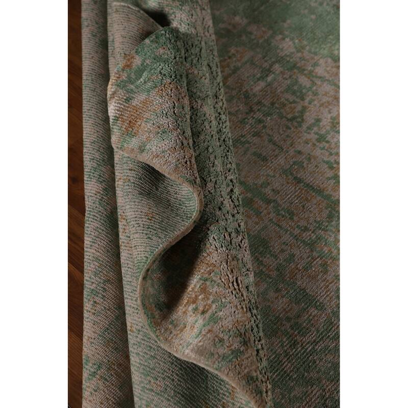 Contemporary Abstract Indian Area Rug Handmade Wool Carpet - 5'7"x 7'10"