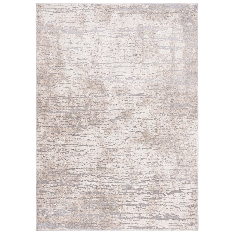 SAFAVIEH Spirit Millicent Modern Abstract Rug - 5'3" Square - Taupe/Ivory