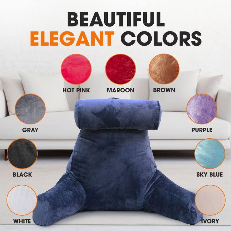 Cheer Collection Extra Large TV Pillow With Detachable Bolster