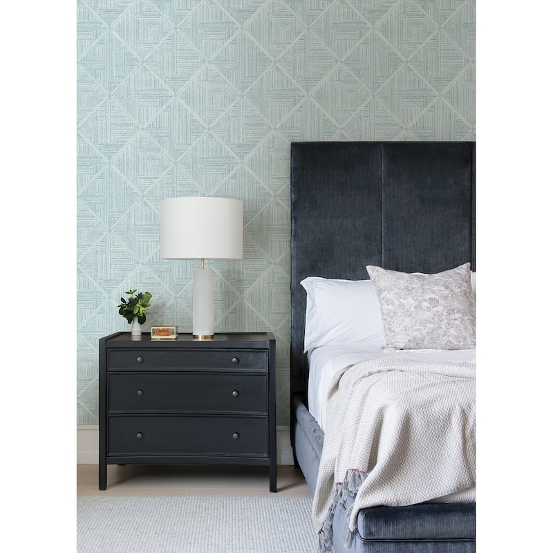 Scott Living Cade Teal Geometric Wallpaper